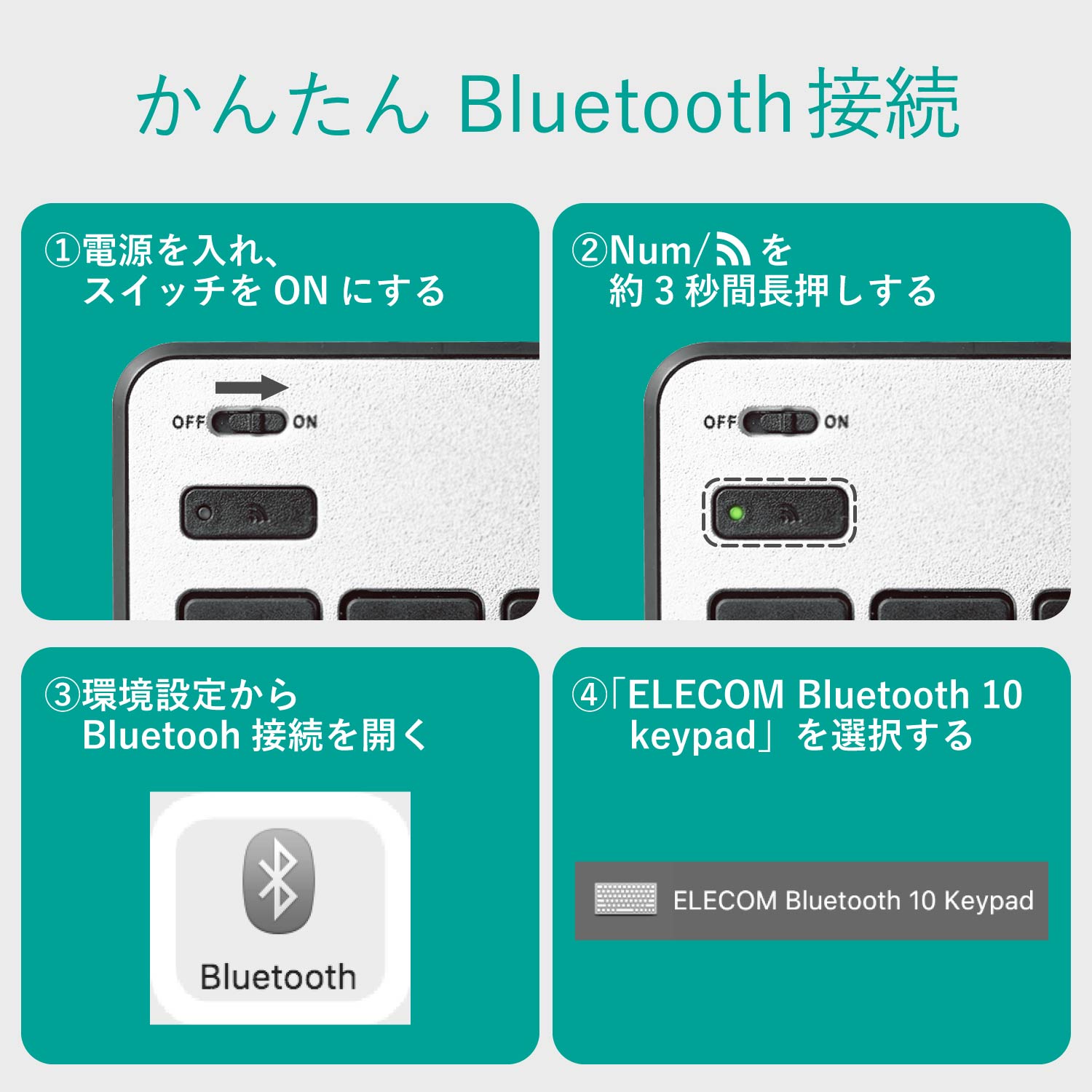 mac用Bluetooth(R)薄型テンキーパッド | エレコムダイレクトショップ