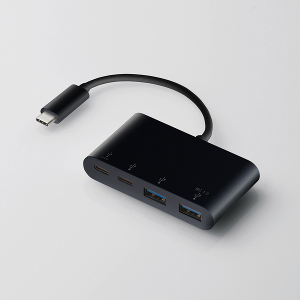 エレコム U3HC-A424P10BK USB Type-Cコネクタ搭載USBハブ (PD対応) ブラック