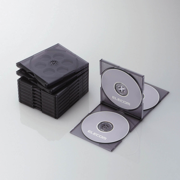 エレコム Blu-ray DVD CDケース 標準 PS 4枚収納 CCD-JSCNQ5CBK