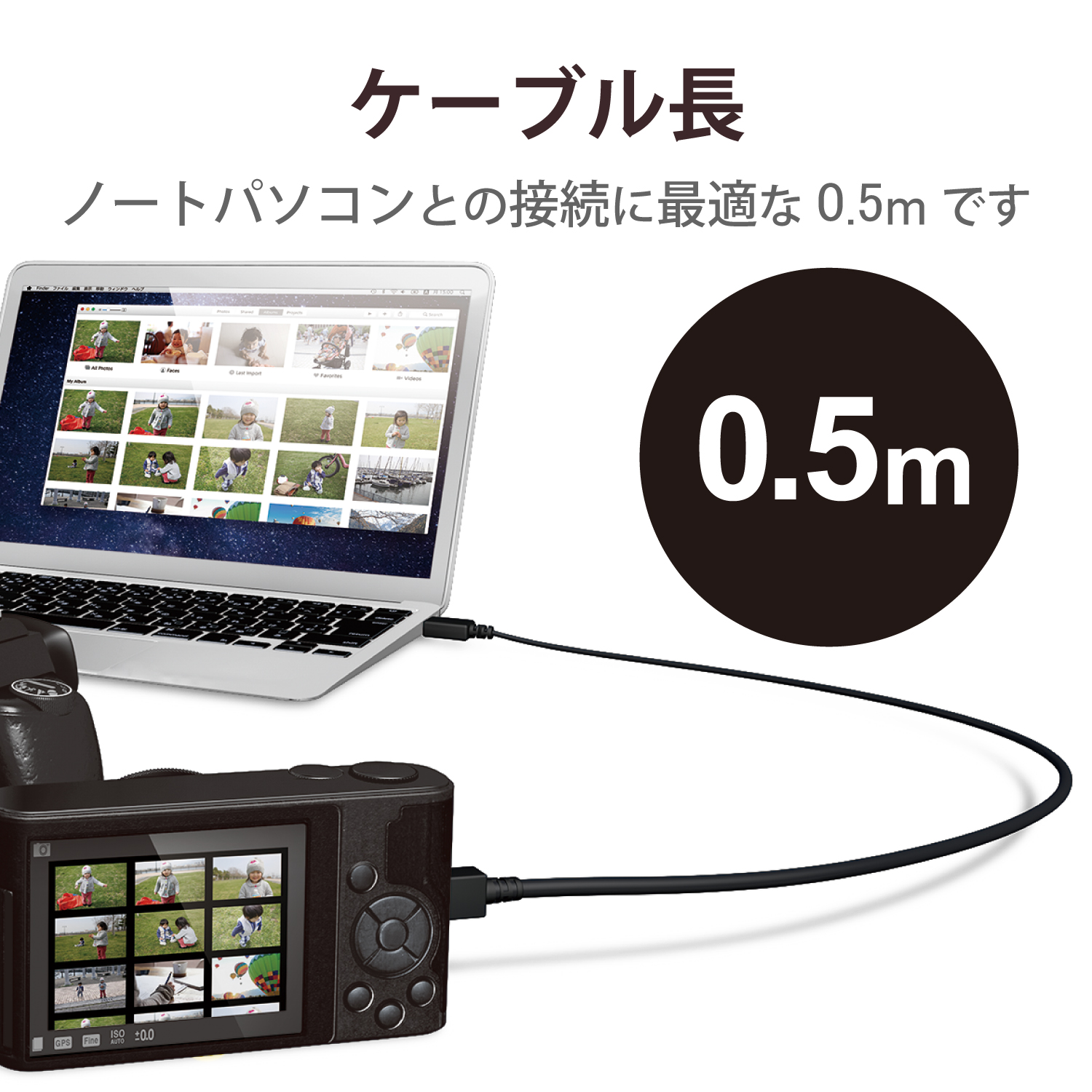おまけ付き‼️Nikon D200 miniBコード付 標準レンズセット カメラ接続用USBケーブル(mini-Bタイプ) | エレコムダイレクトショップ