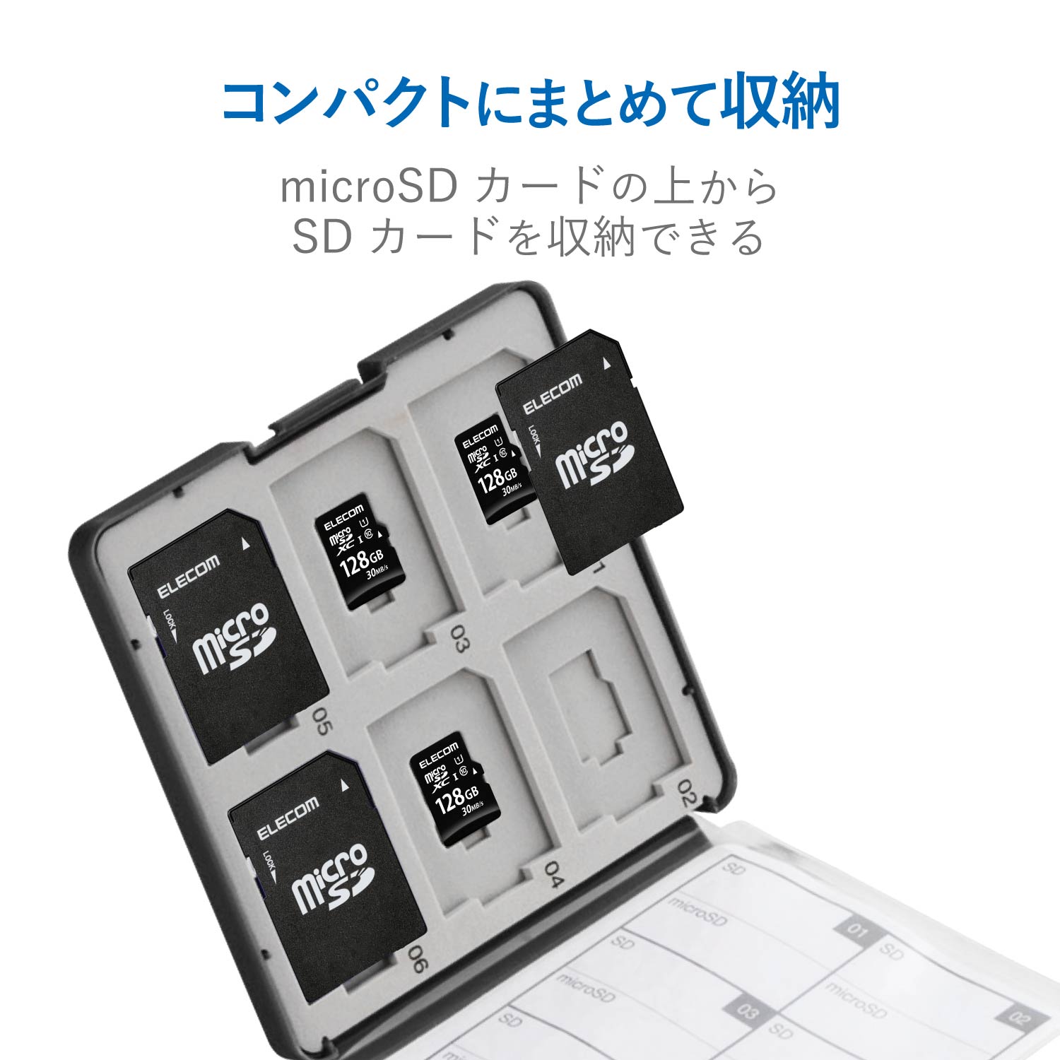 SD/microSDカードケース（プラスチックタイプ） | エレコムダイレクト
