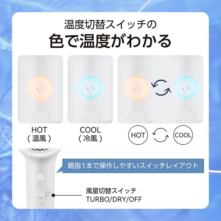 テスコム ドライヤー モイスチャーイオン(TM) ホワイト TDX300A-W テスコム TDX300A-W モイスチャーイオン ヘアドライヤー大風量