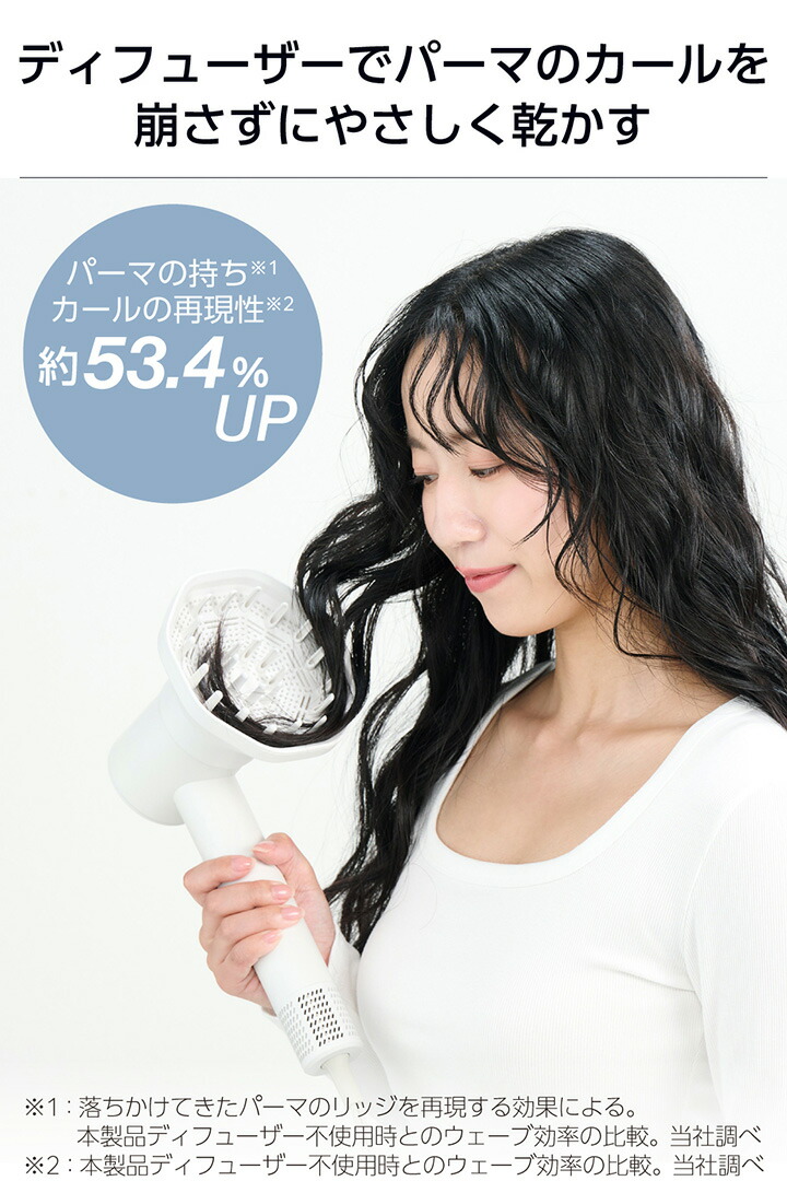 ディフューザー付き ヘアドライヤー 折りたたみ式 携帯しやすい イオン低騒音 515tenc6LEL.jpg