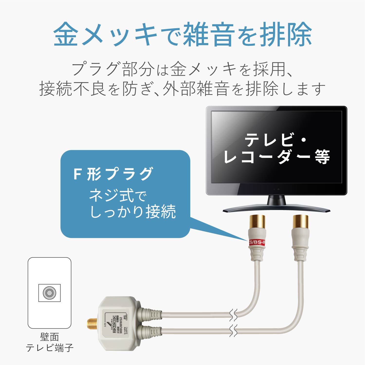 分波器 | エレコムダイレクトショップ本店はPC周辺機器メーカー
