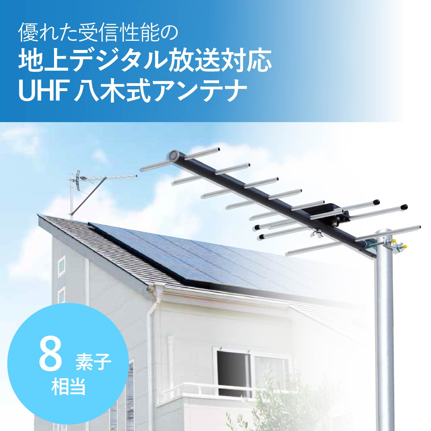 UHF8素子アンテナ | エレコムダイレクトショップ本店はPC周辺機器